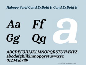 Haboro Serif Cond ExBold It