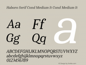 Haboro Serif Cond Medium It
