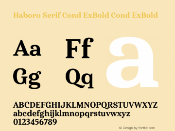 Haboro Serif Cond ExBold