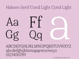 Haboro Serif Cond Light