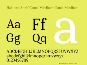 Haboro Serif Cond Medium