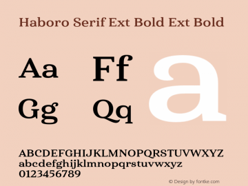 Haboro Serif Ext Bold