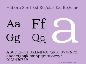 Haboro Serif Ext Regular