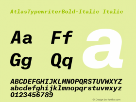 AtlasTypewriterBold-Italic
