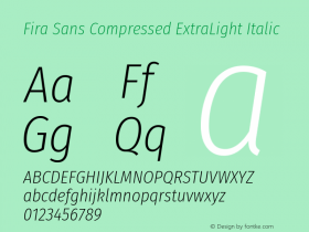 Fira Sans Compressed ExtraLight