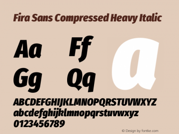 Fira Sans Compressed Heavy