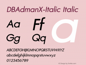DBAdmanX-Italic