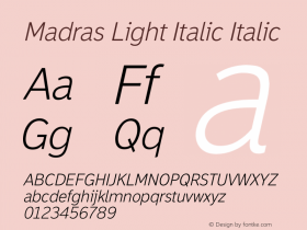 Madras Light Italic