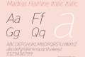 Madras Hairline Italic