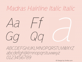 Madras Hairline Italic