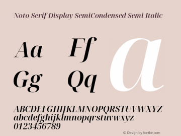 Noto Serif Display SemiCondensed Semi