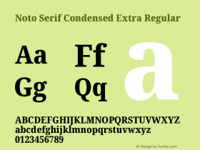 Noto Serif Condensed Extra