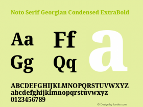 Noto Serif Georgian Condensed