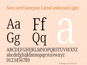 Noto Serif Georgian ExtraCondensed