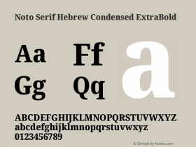 Noto Serif Hebrew Condensed