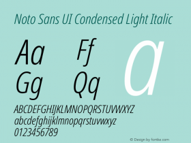 Noto Sans UI Condensed Light