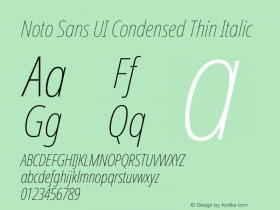 Noto Sans UI Condensed Thin