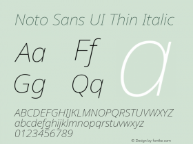 Noto Sans UI Thin