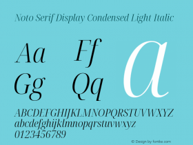 Noto Serif Display Condensed