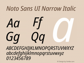 Noto Sans UI Narrow