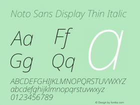 Noto Sans Display Thin