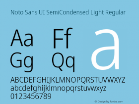 Noto Sans UI SemiCondensed Light