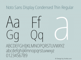 Noto Sans Display Condensed Thin