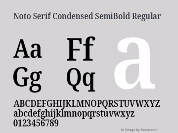 Noto Serif Condensed SemiBold