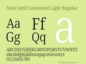 Noto Serif Condensed Light