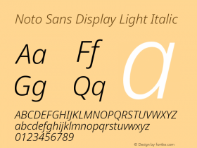 Noto Sans Display Light