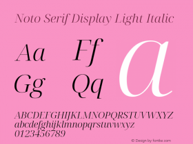 Noto Serif Display Light