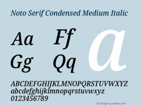 Noto Serif Condensed Medium