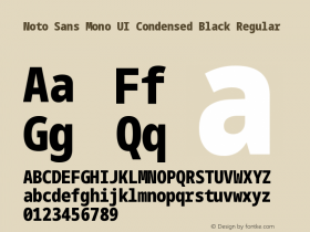 Noto Sans Mono UI Condensed Black