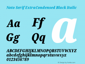 Noto Serif ExtraCondensed Black