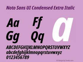 Noto Sans UI Condensed Extra