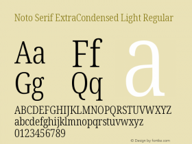 Noto Serif ExtraCondensed Light