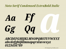 Noto Serif Condensed ExtraBold