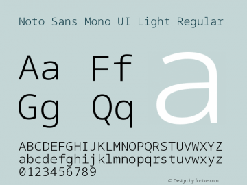 Noto Sans Mono UI Light