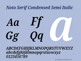 Noto Serif Condensed Semi