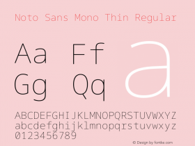 Noto Sans Mono Thin