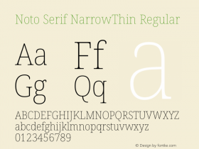 Noto Serif NarrowThin