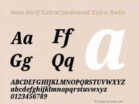 Noto Serif ExtraCondensed Extra