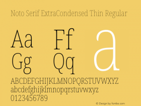 Noto Serif ExtraCondensed Thin