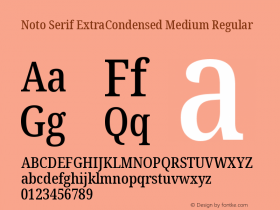 Noto Serif ExtraCondensed Medium