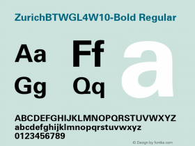 ZurichBTWGL4-Bold