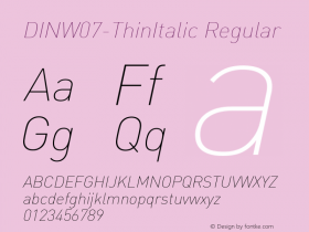 DIN-ThinItalic