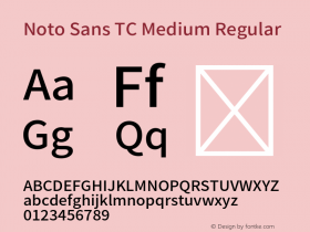 Noto Sans TC Medium