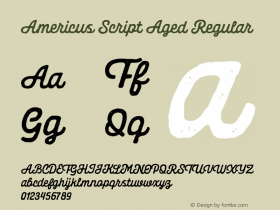 Americus Script Aged