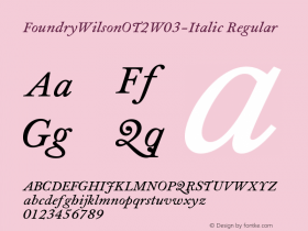 FoundryWilsonOT2-Italic