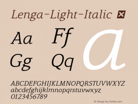 Lenga-Light-Italic